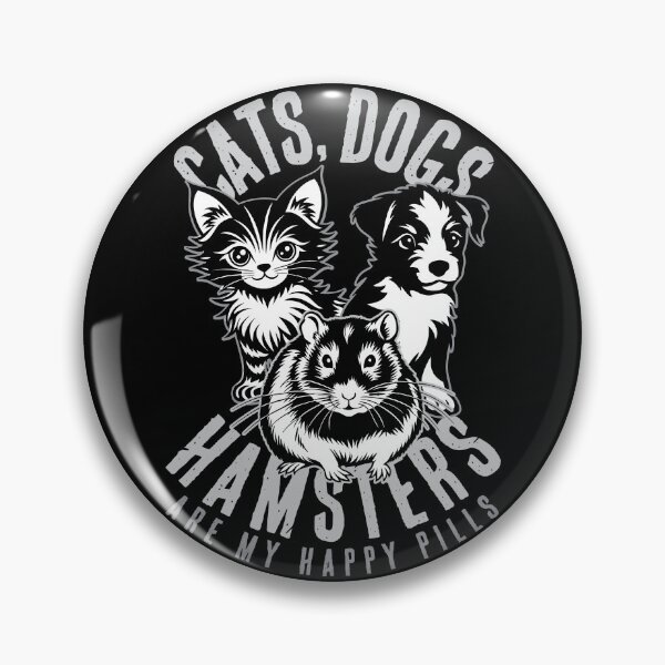 Item preview, CATS DOGS AND HAMSTERS HAPPY PILLS PETS LOVE designed and sold by Madjack Tees Kiwi SuperStore.