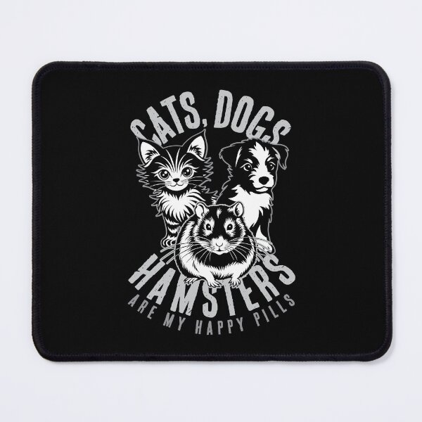 Item preview, CATS DOGS AND HAMSTERS HAPPY PILLS PETS LOVE designed and sold by Madjack Tees Kiwi SuperStore.