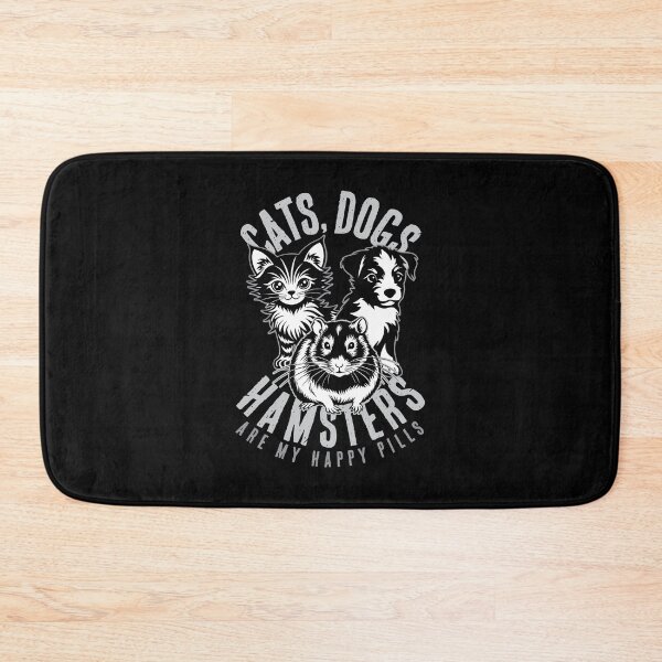 Item preview, CATS DOGS AND HAMSTERS HAPPY PILLS PETS LOVE designed and sold by Madjack Tees Kiwi SuperStore.