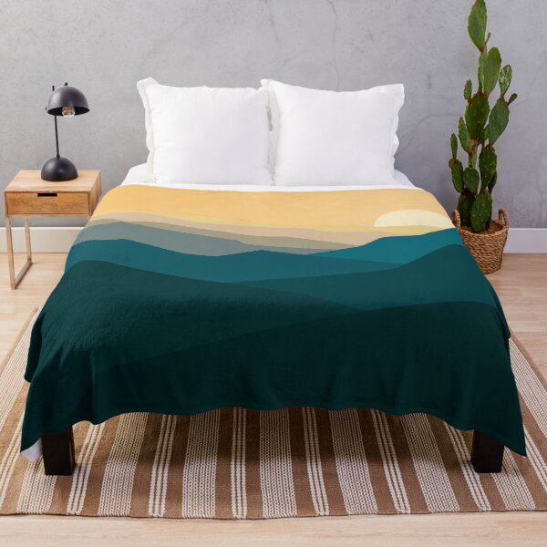 Item preview, Sunset Over Rolling Hills - Minimalist Landscape designed and sold by mozizy.