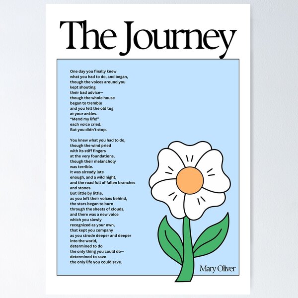 Artikel-Vorschau von Wandposter: Das Reisegedicht von Mary Oliver, designt und verkauft von Poeticrituation.
