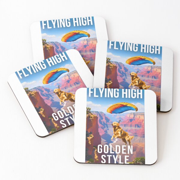 Item preview, Flying High Golden Style: Adorable Golden Retriever Skydiving Over the Grand Canyon designed and sold by Fredster1966.