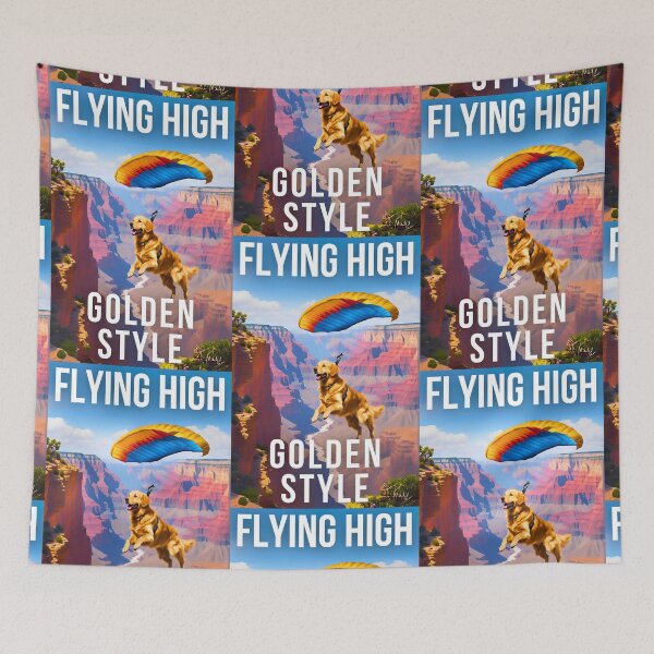 Item preview, Flying High Golden Style: Adorable Golden Retriever Skydiving Over the Grand Canyon designed and sold by Fredster1966.