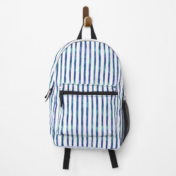 Item preview, Watercolour stripes in navy blue designed and sold by PP-Patterns.