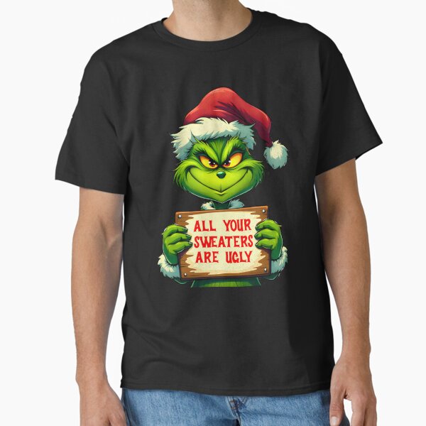 Aperçu de l'œuvre Grinch, tous vos pulls sont moches, joyeux Noël 2024 - Grinch Christmas créée et vendue par SenanDan.