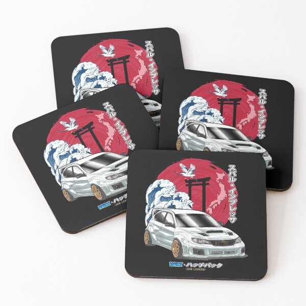 Item preview, White Subie Impreza WRX Hatchback Nippon Sun Rising designed and sold by JDM Guyvit.
