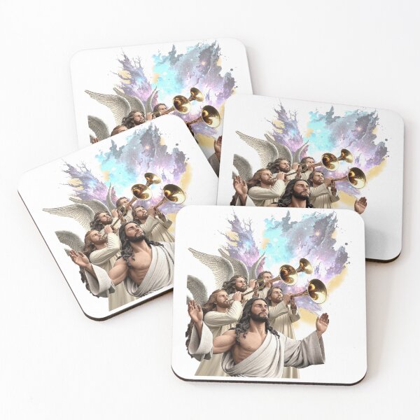 Item preview, Heavenly Jesus and Archangels with Trumpets designed and sold by DivineHaven.