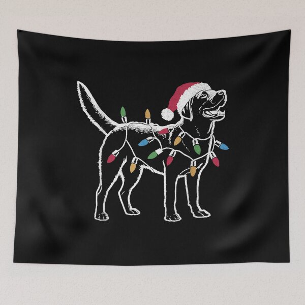 Item preview, Funny Santa Labrador Retriever Christmas Lights Dog Lover designed and sold by ILoveWeedLive.
