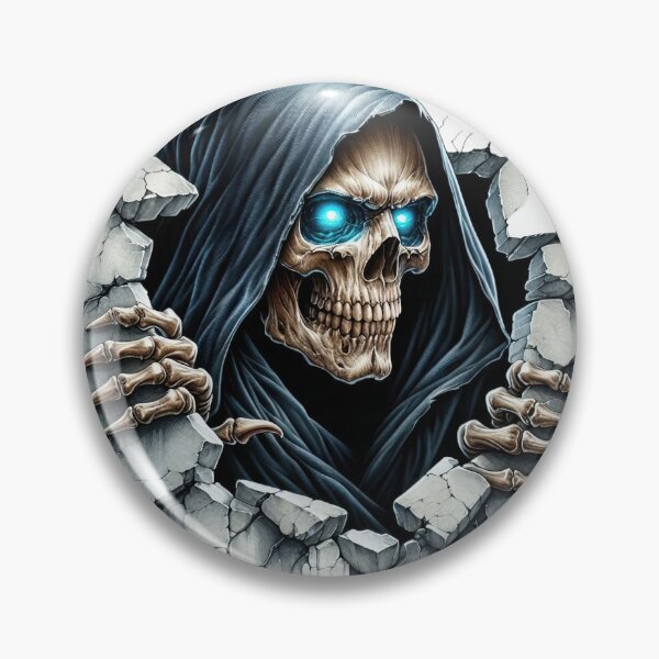 Item preview, The Grim Breakthrough - Skull with Glowing Eyes designed and sold by arindacreative.