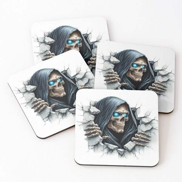 Item preview, The Grim Breakthrough - Skull with Glowing Eyes designed and sold by arindacreative.
