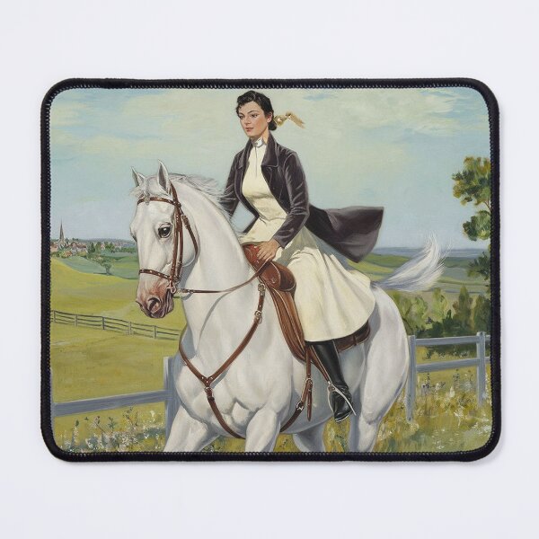 Item preview, Woman Riding Horse Countryside Portrait John Collier Style designed and sold by Vicky021.