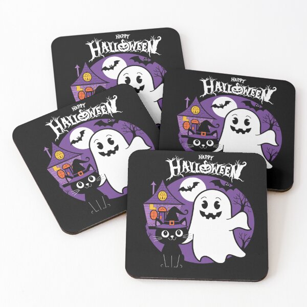 Item preview,  Cute ghost ,bat and carving pumpkin  halloween brafdesign designed and sold by Brafdesign.