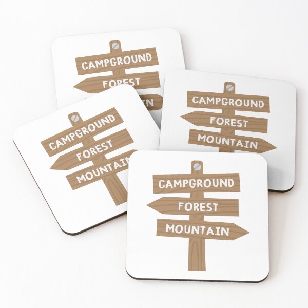 Item preview, Hand Drawn cute Wooden Camping Signage designed and sold by nuchz.