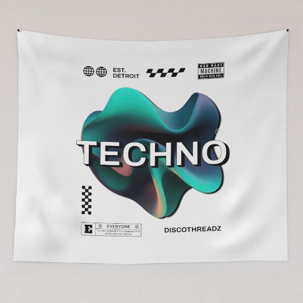 Item preview, TECHNO  - Y2K Thingy (White) designed and sold by Discothreadz.