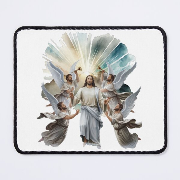 Item preview, Heavenly Jesus and Archangels with Trumpets designed and sold by DivineHaven.