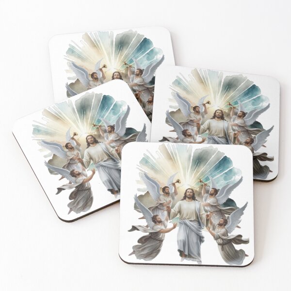Item preview, Heavenly Jesus and Archangels with Trumpets designed and sold by DivineHaven.