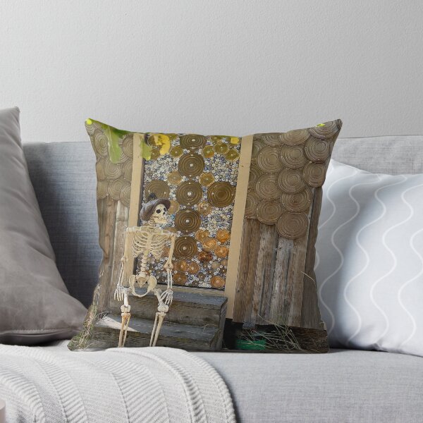 Item preview, Joe the Skeleton Sitting in Front of His Front Door designed and sold by Betsy Phillips.