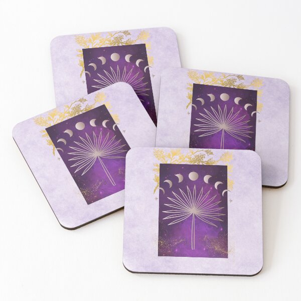 Item preview, Witchy Purple Moon Phase Crescent Moon Flower designed and sold by WildWoodlandWitch.