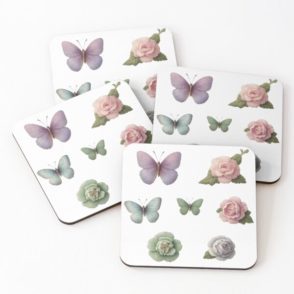 Item preview, butterflys and flowers designed and sold by II0FU5.