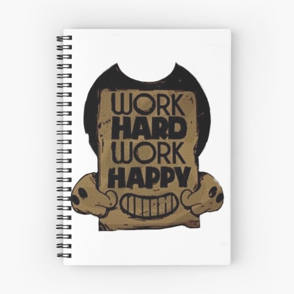Item preview, Work hard work happy bendy and the ink machine poster  designed and sold by summitleigh.
