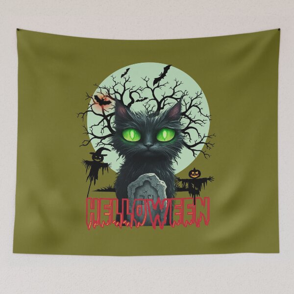Item preview, Black Cat Halloween Magic T-shirt designed and sold by TrebdoraCrafts.