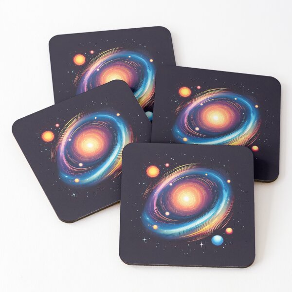 Item preview, A dynamic, colorful galaxy swirling in deep space, with textured stars and nebulae. designed and sold by HEMRO.