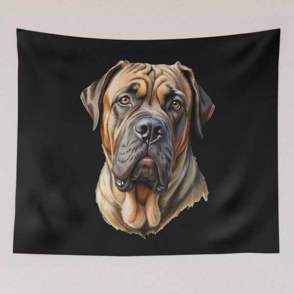 Item preview, Majestic Bullmastiff Head Realistic Art Detailed Expression Loyalty Strength designed and sold by Rostislav Bouda.