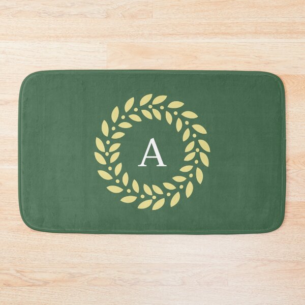 Item preview, Classic Monogram Letter A with Laurel Wreath Design designed and sold by rasagamastore.