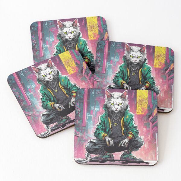Item preview, Urban Cyberpunk Cat Rebel designed and sold by WILD-WILD-CAT.