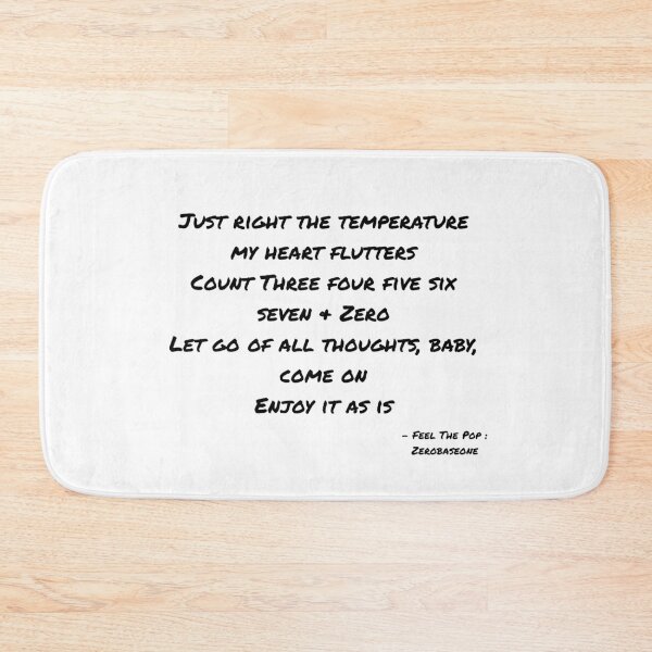 Item preview, Feel The Pop By Zerobaseone Lyrics designed and sold by ArtRaftPro.