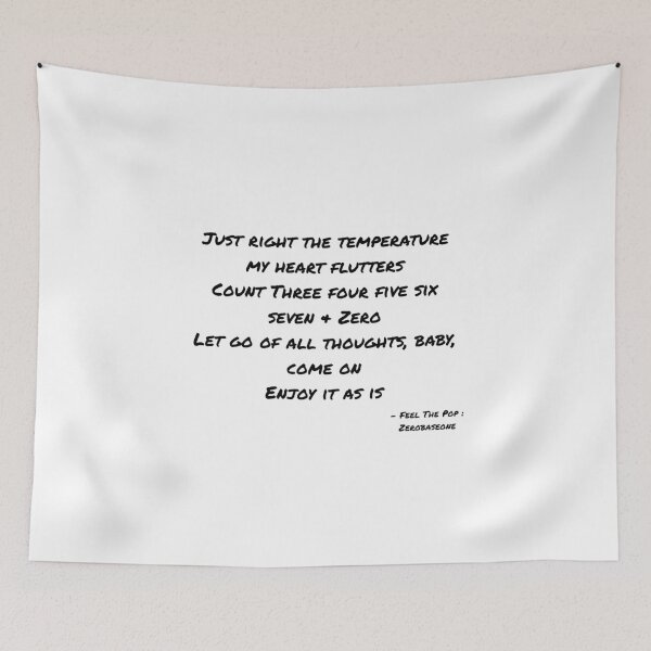 Item preview, Feel The Pop By Zerobaseone Lyrics designed and sold by ArtRaftPro.