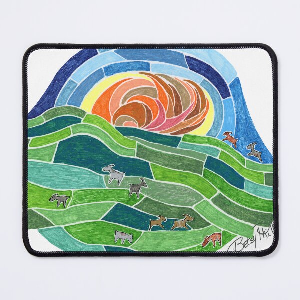 Item preview, Happy Little Goats, Running in the Sunset designed and sold by Betsy Phillips.