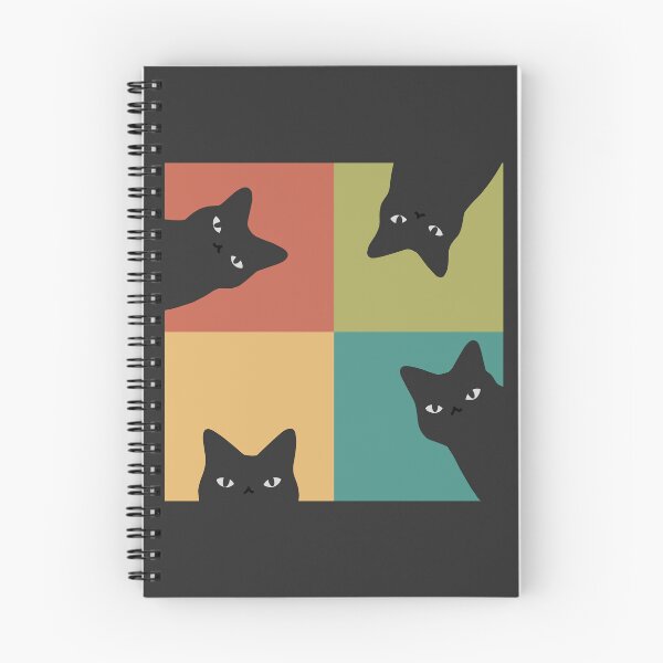 Item preview, Peeking Black Cat 2x2 Pop art designed and sold by ilovedoodle.