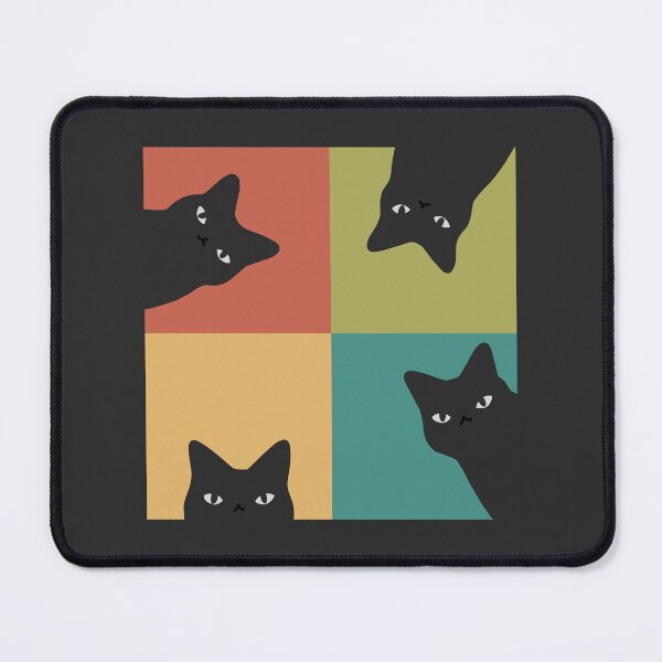 Item preview, Peeking Black Cat 2x2 Pop art designed and sold by ilovedoodle.