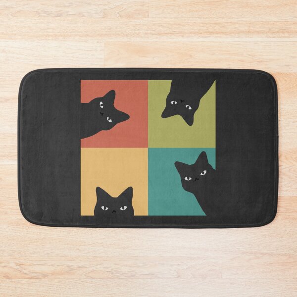 Item preview, Peeking Black Cat 2x2 Pop art designed and sold by ilovedoodle.