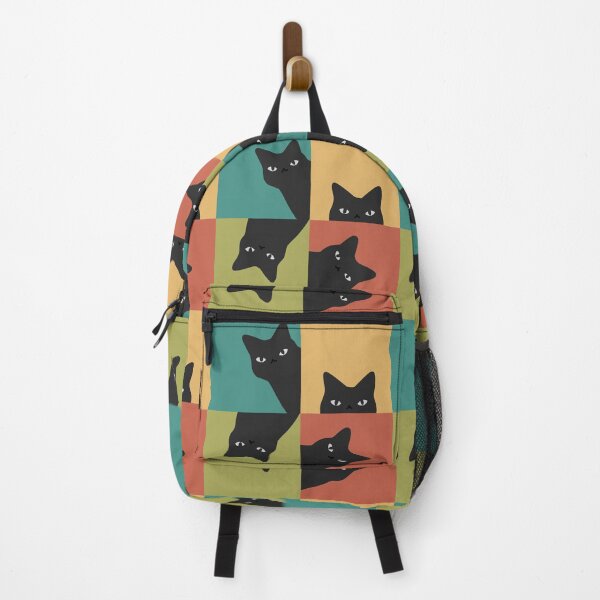 Item preview, Peeking Black Cat 2x2 Pop art designed and sold by ilovedoodle.