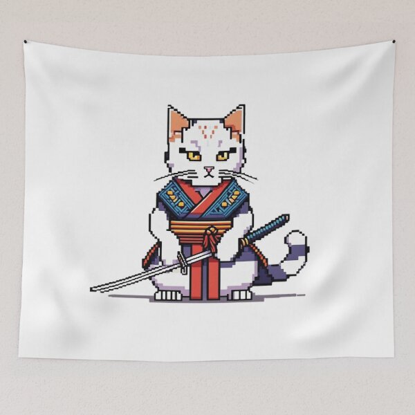 Item preview, Fierce Samurai Cat designed and sold by WILD-WILD-CAT.