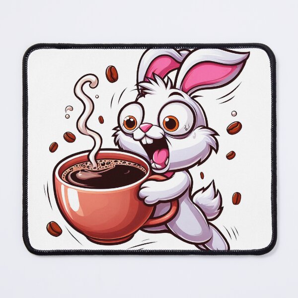 Item preview, I need coffee - crazy rabbit designed and sold by WDDesignShop.