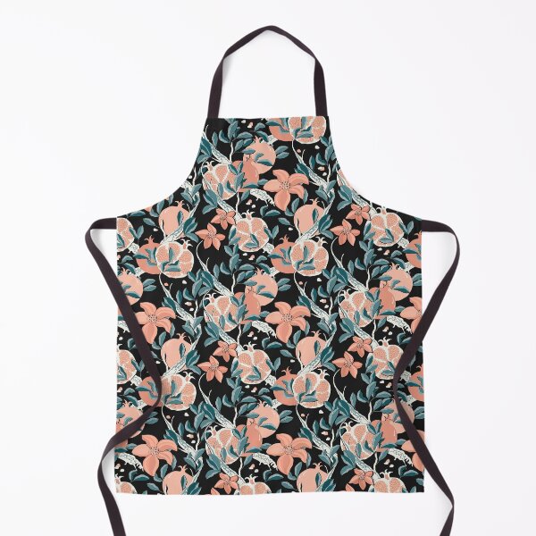Item preview, Pomegranate trees, Coral-emerald on black designed and sold by Alex  Blud.