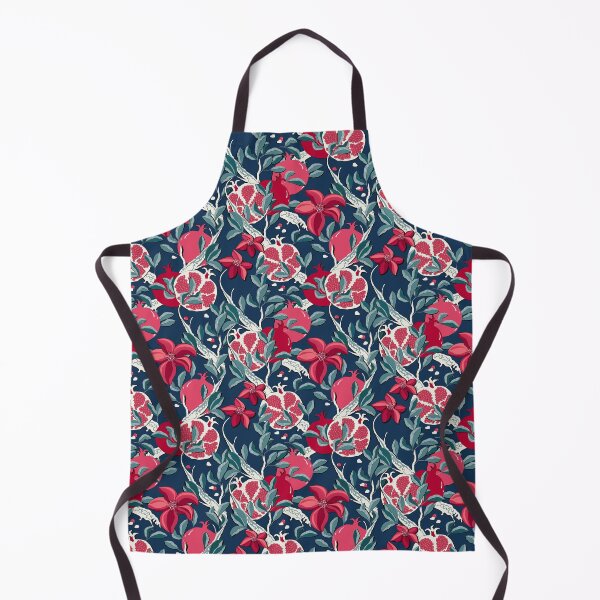 Item preview, Pomegranate trees, Pink-emerald on blue designed and sold by Alex  Blud.