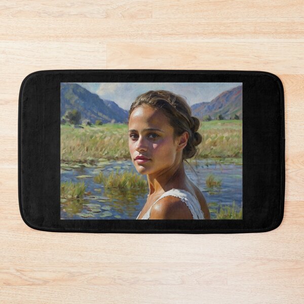 Item preview, Beautiful impressionistic artwork of a pretty Spanish girl and flowers - After Monet designed and sold by Vintage Designs +.
