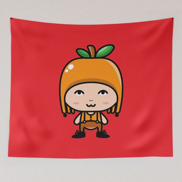 Item preview, Cute character in orange fruit costumes cartoon designed and sold by merupa.
