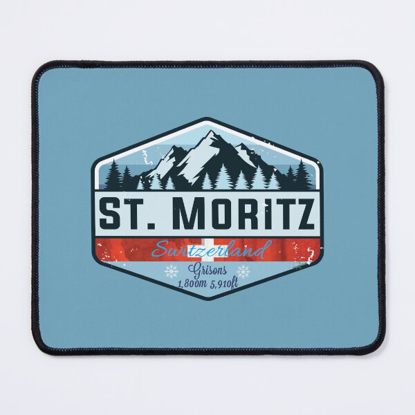 Item preview, St. Moritz Switzerland Skiing Swiss Alps Sticker T-Shirt 01 designed and sold by OuterShellUK.