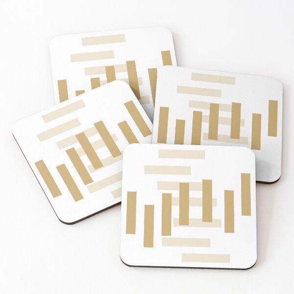 Item preview, Golden Harmony: A Pattern of Bold Vertical and Subtle Horizontal Lines, Unique designed and sold by villacreativa.
