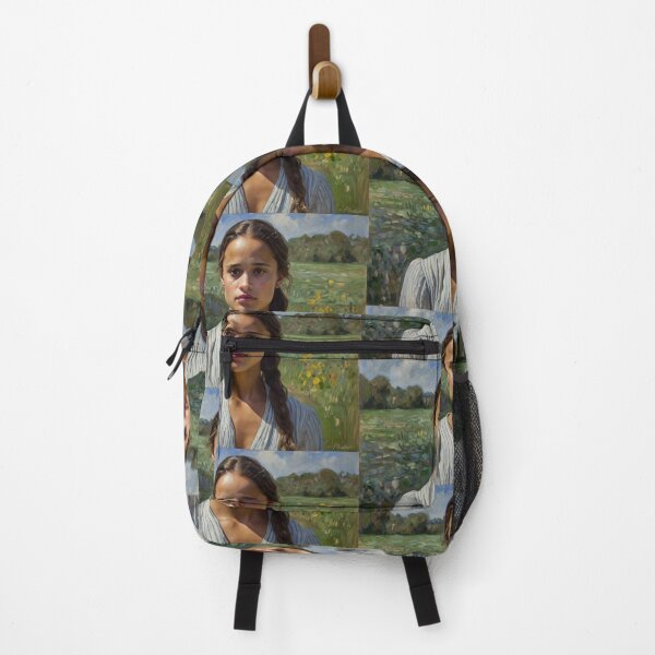 Item preview, Beautiful impressionistic artwork of a pretty Spanish girl and flowers - After Monet designed and sold by Vintage Designs +.