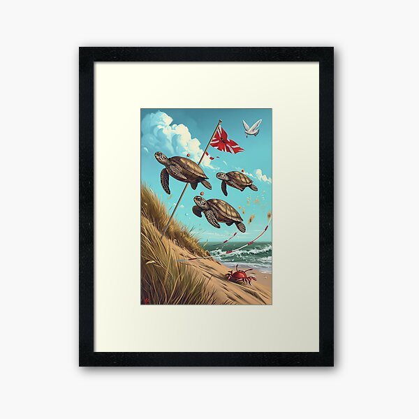 Aperçu de l'œuvre Course de la plage des tortues créée et vendue par cute-animals99.