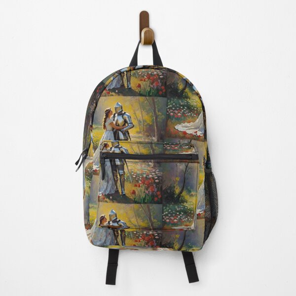 Item preview, Beautiful impressionistic romantic painting of a knight and a maiden - After Monet designed and sold by Vintage Designs +.