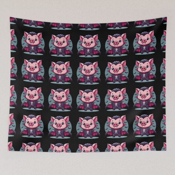 Item preview, Dracula Pig cartoon funny vintage designed and sold by PAVOXAR.