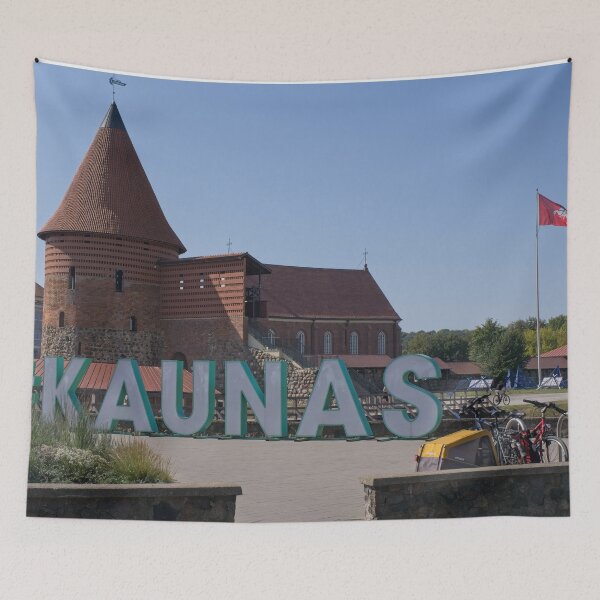 Item preview, Kaunas castle. People walking in Kaunas. Streets, buildings. Lifestyle in the urban area. designed and sold by Maurizio Fabbroni.