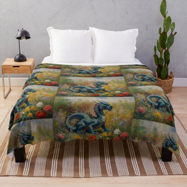 Item preview, impressionistic romantic painting of a Green Dragon - After Monet designed and sold by Vintage Designs +.